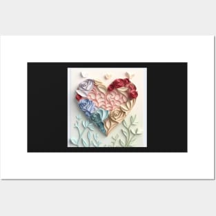 Magical valentines heart themed flower design. Perfect Valentines Day Gift Posters and Art